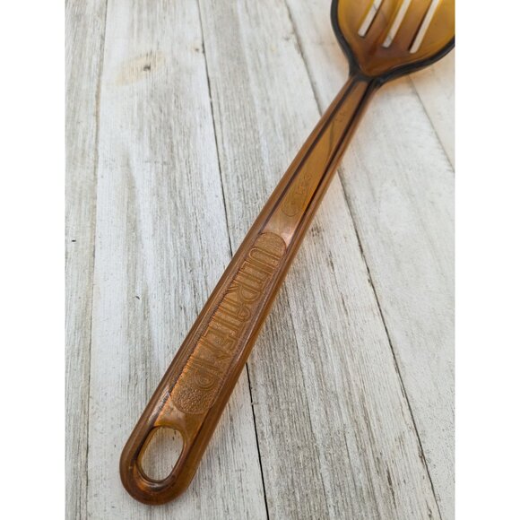 Vintage Ultratemp Slotted Serving Spoon Amber Turner Flipper Robinson - Picture 3 of 8